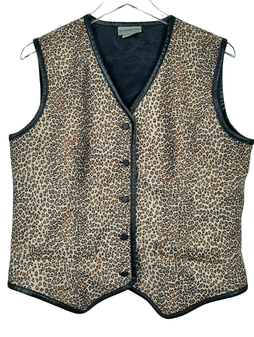 Signature Expressions Animal Print Lightweight Vest Size Large